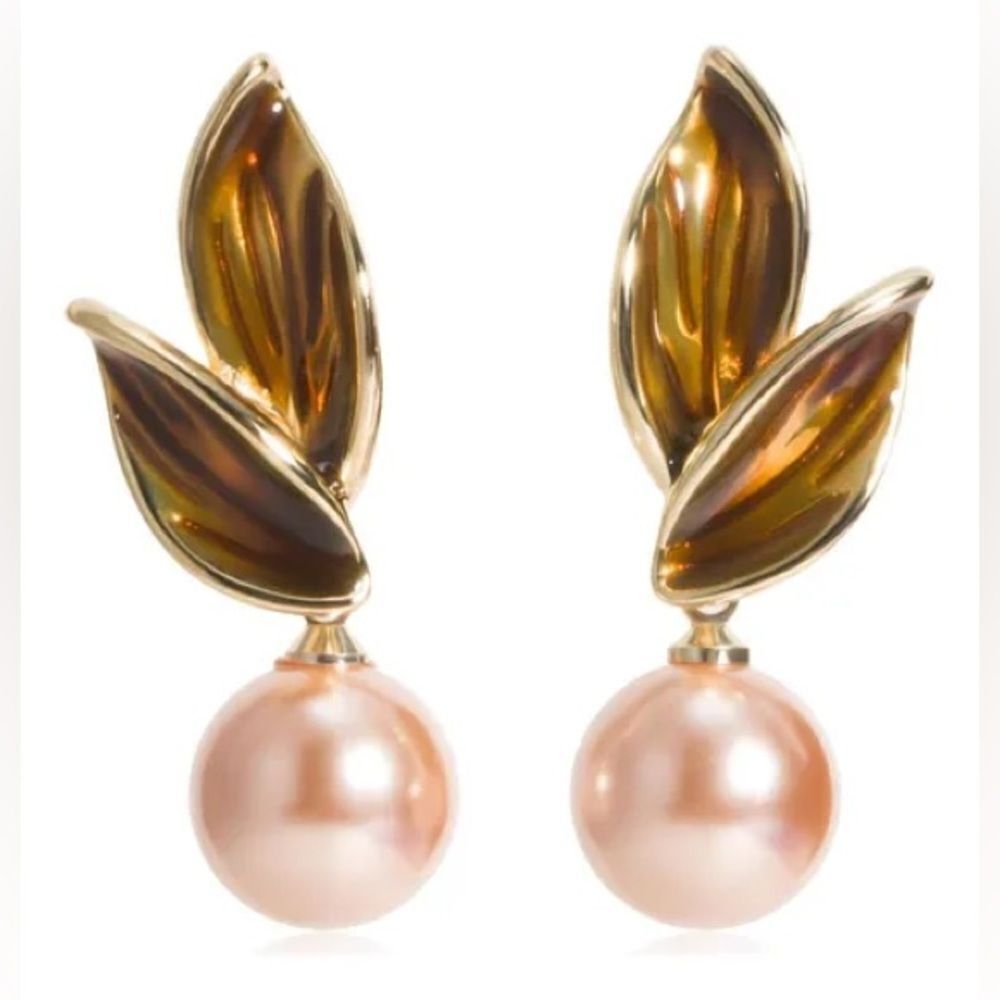 Leaf Pearl Earrings N1646